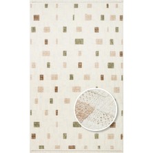 Eko Halı Joy 02 Yeşil Bej  Etnik Desenli Halı