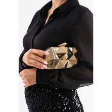 Byeduu Metal Clutch Portföy Abiye Çanta