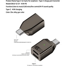 Livx Type C To Type C ve Lightning 45W Hızlı Şarj Kulaklık Dönüştürücü Otgcl