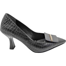 Çiğdem Kundura Starchic Kadın Suni Deri Stiletto - Starchic - Siyah - 38