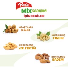 Paşa Kuruyemiş Kavrulmuş Karışık Kuruyemiş Şeffaf Paket 250 gr