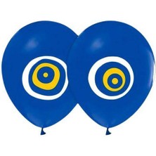 Parti Dükkanım Mavi Nazar Boncuklu Balon (10 adet)