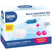 Wee Baby Burun Aspiratörü Seti Şeffaf (WEE945) (4 Lü Set)