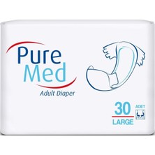 Pure Med  Hasta Bezi Bel Bantlı Tekstil Yüzey Large L-Büyük 240 Adet (8pk*30)