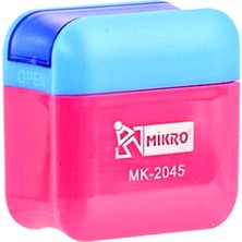 Mikro Çift Bıçaklı Hazneli Kalemtıraş Canlı Renkler