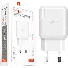 Powermaster Powerway Qc3 Hızlı 3000 Ma 18W Tüm Telefonlara Uyumlu USB 3.0 Şarj Kafa Sade Başlık Adaptörü