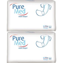 Pure Med  Hasta Bezi Bel Bantlı Tekstil Yüzey Xl Extra Large 60 Adet (2pk*30)