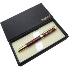 Signator® ST201 Bordo Sedefli Lake Gold Dolma Kalem | Isme Özel Kalem