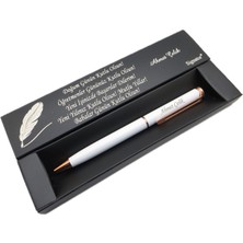 Signator® C488 Beyaz & Rose Gold Tükenmez Kalem | Isme Özel Kalem | Hediyelik Kalem