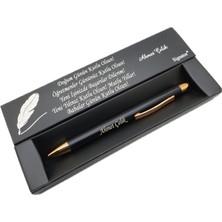 Signator® C477 Mat Siyah Rose Gold Tükenmez Kalem | Isme Özel Kalem | Hediyelik Kalem