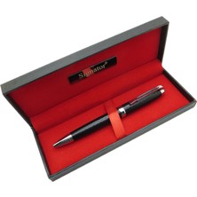 Signator® T541 Mat Siyah Krom Desenli Tükenmez Kalem | Isme Özel Kalem | Hediyelik Kalem