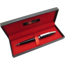 Signator® T601 Siyah Krom Tükenmez Kalem | Isme Özel Kalem | Hediyelik Kalem