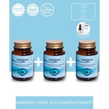 Askoday Look - Chlorella (Klorella), Resveratrol, Lutein Ve Vitaminler Içeren Göz Sağlığı Takviyesi