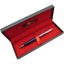 Signator® T583 Mavi Krom Tükenmez Kalem | Isme Özel Kalem | Hediyelik Kalem
