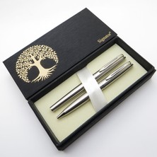 Signator® S298 Mat Krom Kalem Seti | Isme Özel Kalem | Hediyelik Kalem