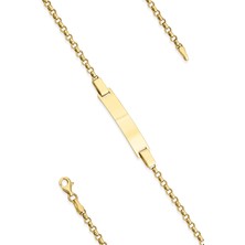 Fiyonk Kuyumculuk 14 Ayar Altın Doch Zincirli Çocuk Künyesi