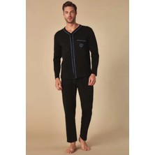 Feyza Erkek Boydan Düğmeli Pijama Takım 5132