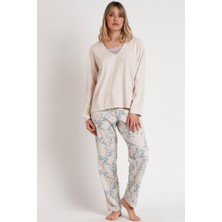 Ayyıldız 62619 Bej Pijama Takımı
