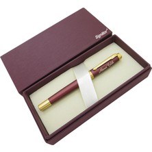 Signator® ST174 Mat Bordo Gold Metal Roller Kalem | Isme Özel Kalem