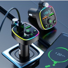 Nidage Bluetooth Araç Kiti Araç Fm Transmitter USB Type-C Mp3 Sd Kart Flash Için Uygun Pd Çakmaklık Girişl