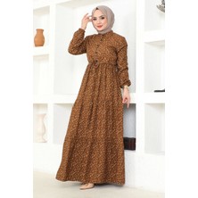MSK Fashion Çıtır Desen Düğmeli Elbise