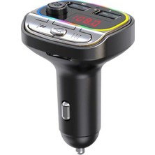 Nidage Araç Fm Transmitter 5.0 Bluetooth Araç Kiti USB Mp3 Sd Kart Flash Için Uygun Çakmaklık Girişli