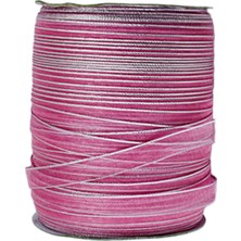 Tahtakale Toptancı Organze Kurdele 1 Cm Kenarı Şeritli  (457 Metre)  Pembe
