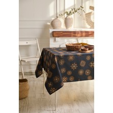 Ays Home Siyah Baskılı Masa Örtüsü
