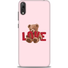 Huawei Y7 Prime 2019 Kılıf Hd Baskılı - Love Bear + 9h Nano Ekran Koruyucu