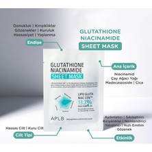 Aplb Glutathione Niacinamide Sheet Mask - Glutatyon ve Niasinamid Içerikli Yaprak Maske (1 Adet)