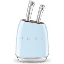 Smeg 50's Style KBSF02 Pastel Mavi Standlı Bıçak Seti