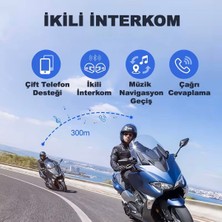 Nidage Ikili Interkom Bağlantılı Y20 Max Motorsiklet Intercom Su Geçirmez Kask Intercom Rgb Intercom