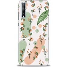 Huawei P Smart S Kılıf Hd Baskılı - Flower Pattern + 9h Nano Ekran Koruyucu