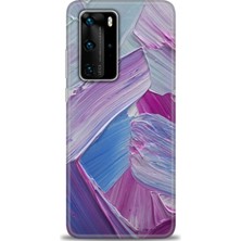 Huawei P40 Pro Kılıf Hd Baskılı - Purple + 9h Nano Ekran Koruyucu