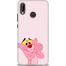 Huawei P20 Lite Kılıf Hd Baskılı - Pembe Panter + 9h Nano Ekran Koruyucu