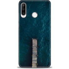 Huawei P30 Lite Kılıf Hd Baskılı - Iskele + 9h Nano Ekran Koruyucu