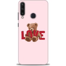 Huawei Y6P Kılıf Hd Baskılı - Love Bear + 9h Nano Ekran Koruyucu