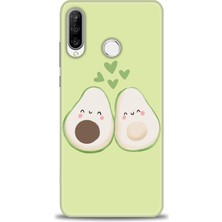 Huawei P30 Lite Kılıf Hd Baskılı - Avacado + 9h Nano Ekran Koruyucu