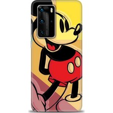 Huawei P40 Pro Kılıf Hd Baskılı - Mickey Mousee + 9h Nano Ekran Koruyucu