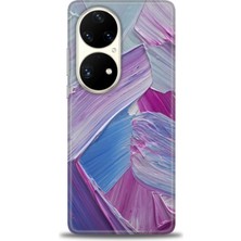 Huawei P50 Pro Kılıf Hd Baskılı - Purple + 9h Nano Ekran Koruyucu