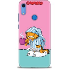 Huawei Y6S Kılıf Hd Baskılı - Garfield + 9h Nano Ekran Koruyucu