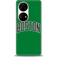 Huawei P50 Pro Kılıf Hd Baskılı - Boston Yeşil + 9h Nano Ekran Koruyucu