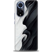 Huawei Nova 9 Kılıf Hd Baskılı - Black And White + 9h Nano Ekran Koruyucu