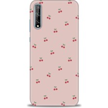 Huawei Y8P Kılıf Hd Baskılı - Kirazlar + 9h Nano Ekran Koruyucu