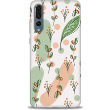 Huawei P20 Pro Kılıf Hd Baskılı - Flower Pattern + 9h Nano Ekran Koruyucu