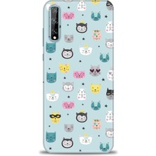 Huawei Y8P Kılıf Hd Baskılı - Cats + 9h Nano Ekran Koruyucu