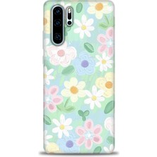 Huawei P30 Pro Kılıf Hd Baskılı - Çiçekk + 9h Nano Ekran Koruyucu