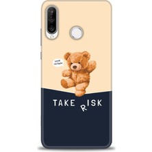 Huawei P30 Lite Kılıf Hd Baskılı - Take Risk + 9h Nano Ekran Koruyucu