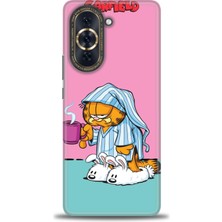 Huawei Nova 10 Kılıf Hd Baskılı - Garfield + 9h Nano Ekran Koruyucu