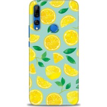 Huawei Y9 Prime 2019 Kılıf Hd Baskılı - Limon Dilimleri + 9h Nano Ekran Koruyucu